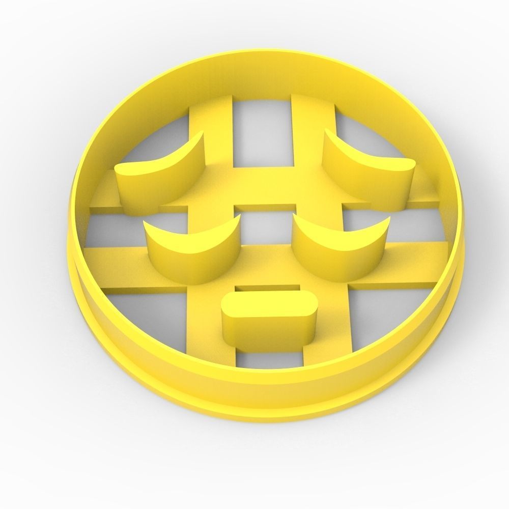 COOKIE CUTTER 9 EMOJI PACK 3D print model_8