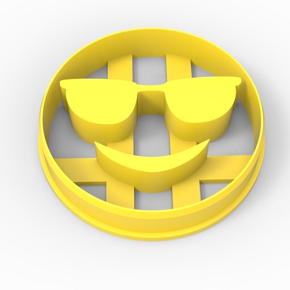 COOKIE CUTTER 9 EMOJI PACK 3D print model_6
