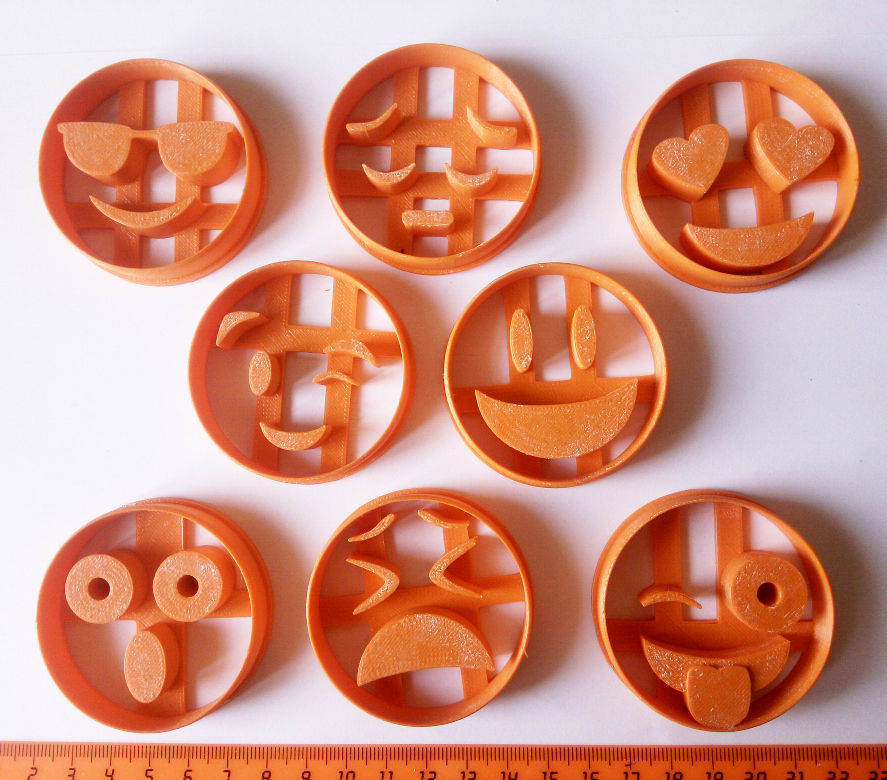 COOKIE CUTTER 9 EMOJI PACK 3D print model_13