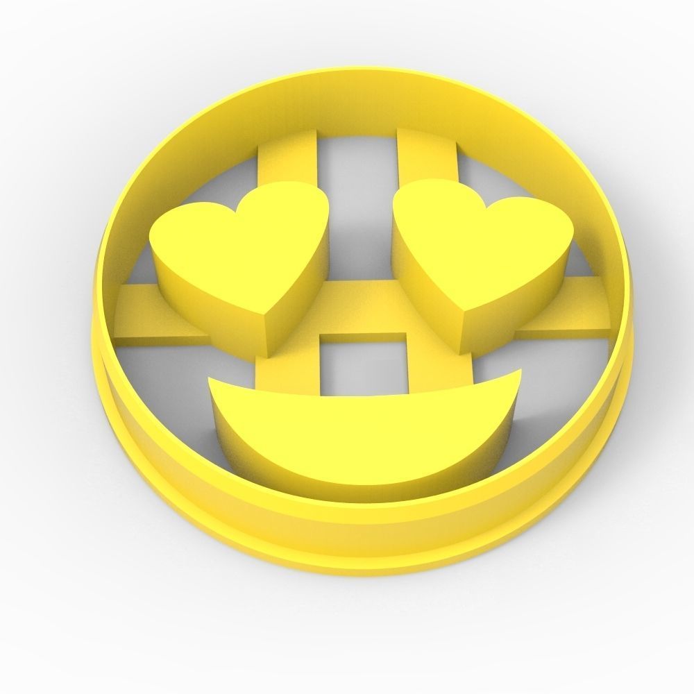 COOKIE CUTTER 9 EMOJI PACK 3D print model_7