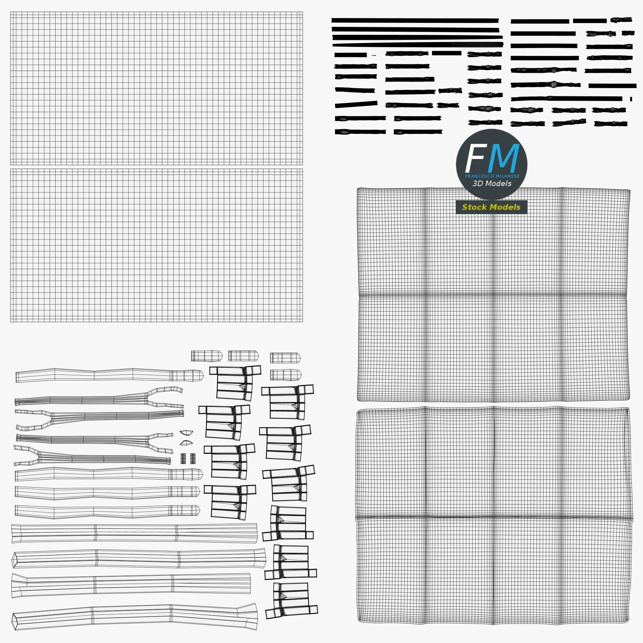 Simple pup tent 3D model_11