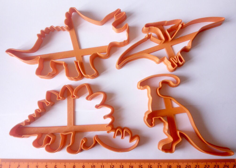 COOKIE CUTTER 4 DINOSAURS PACK 3D print model_8