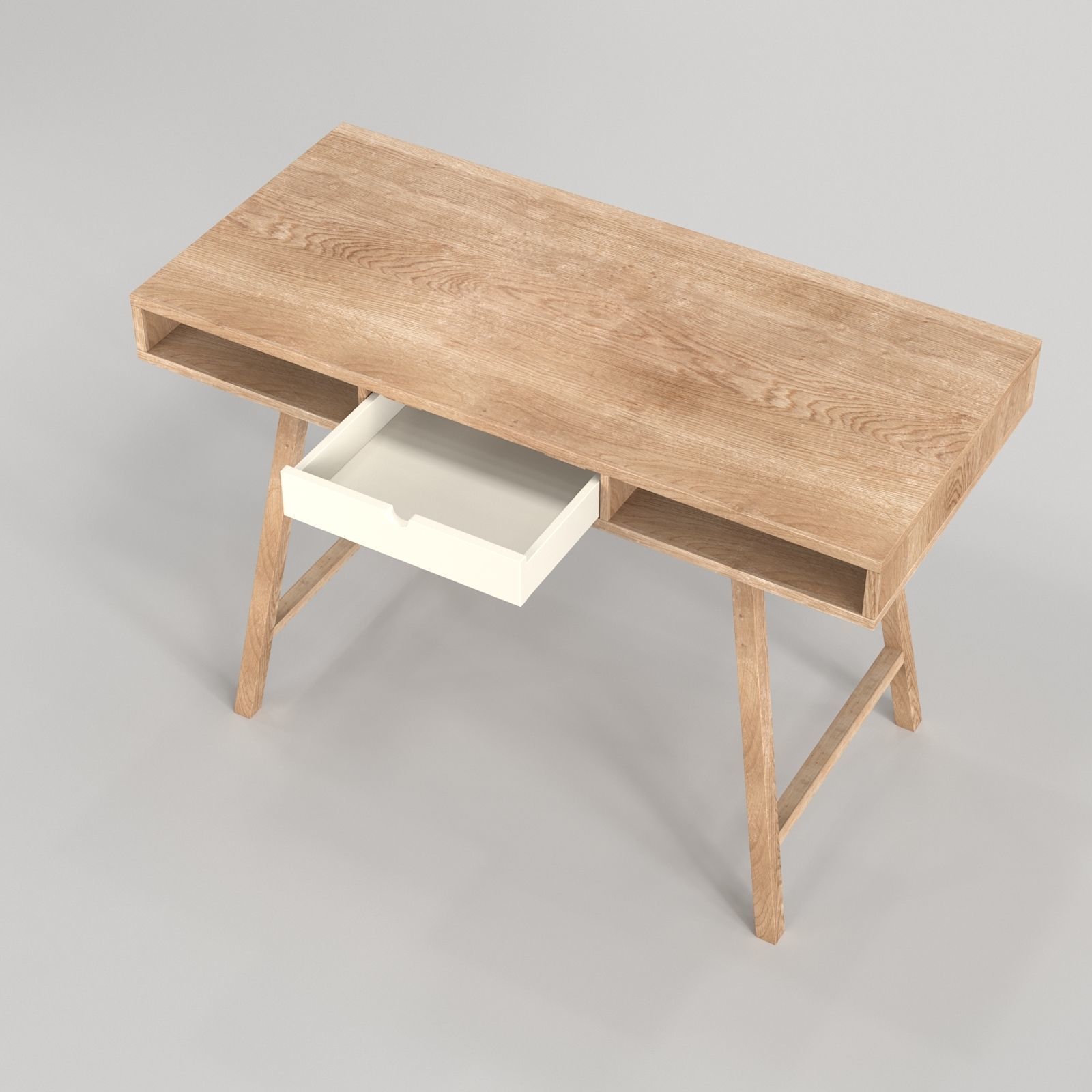 Scandinavian Desk 05 3D model_2