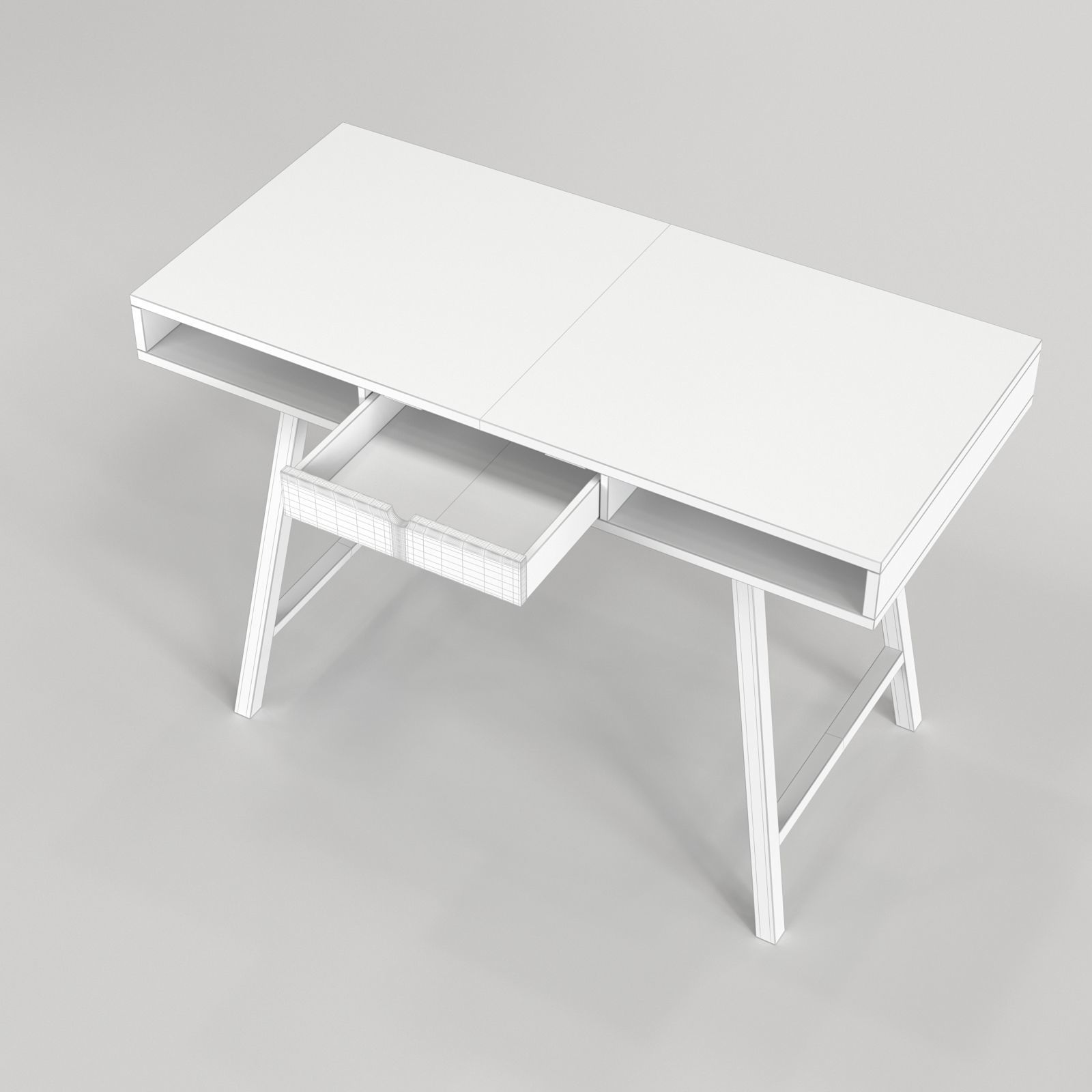 Scandinavian Desk 05 3D model_3