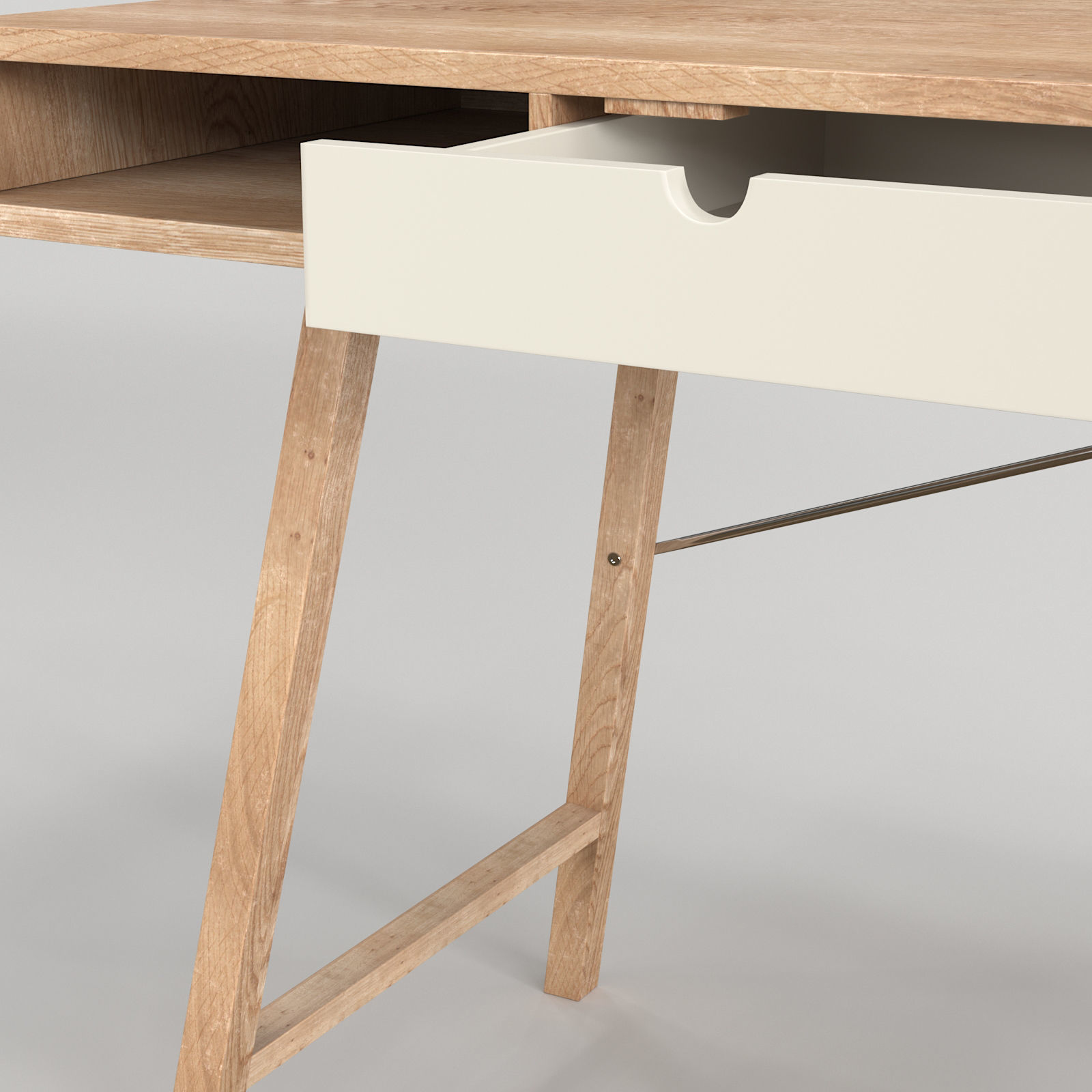 Scandinavian Desk 05 3D model_6