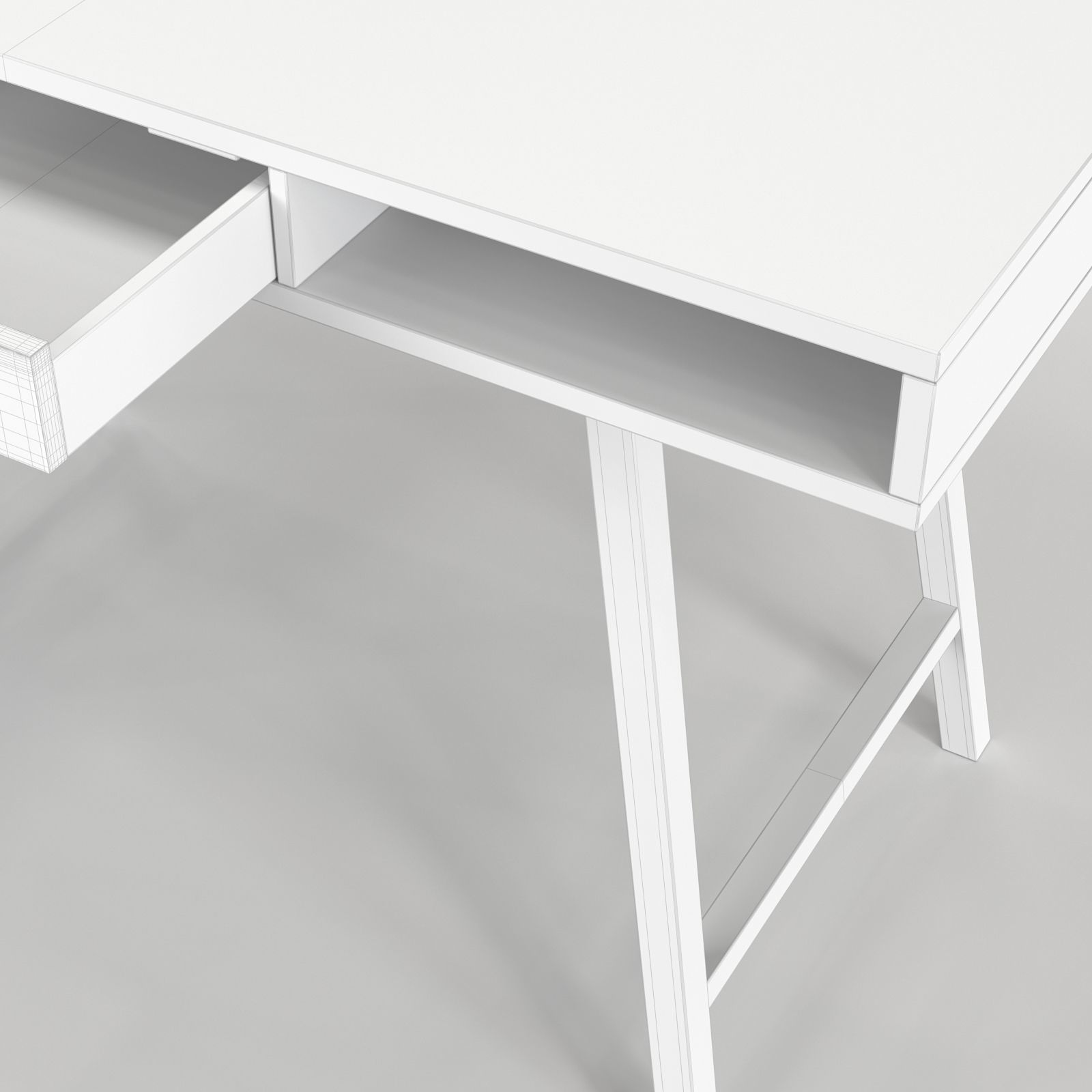 Scandinavian Desk 05 3D model_5