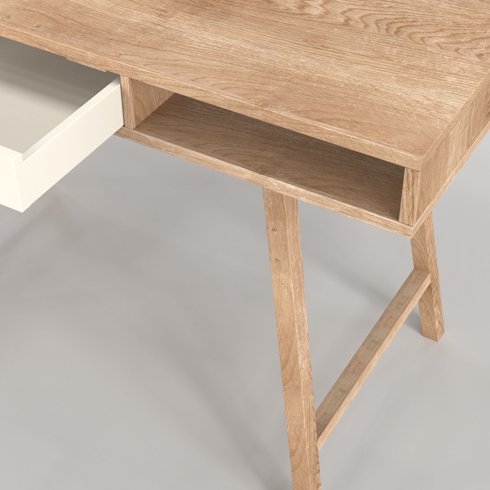 Scandinavian Desk 05 3D model_4