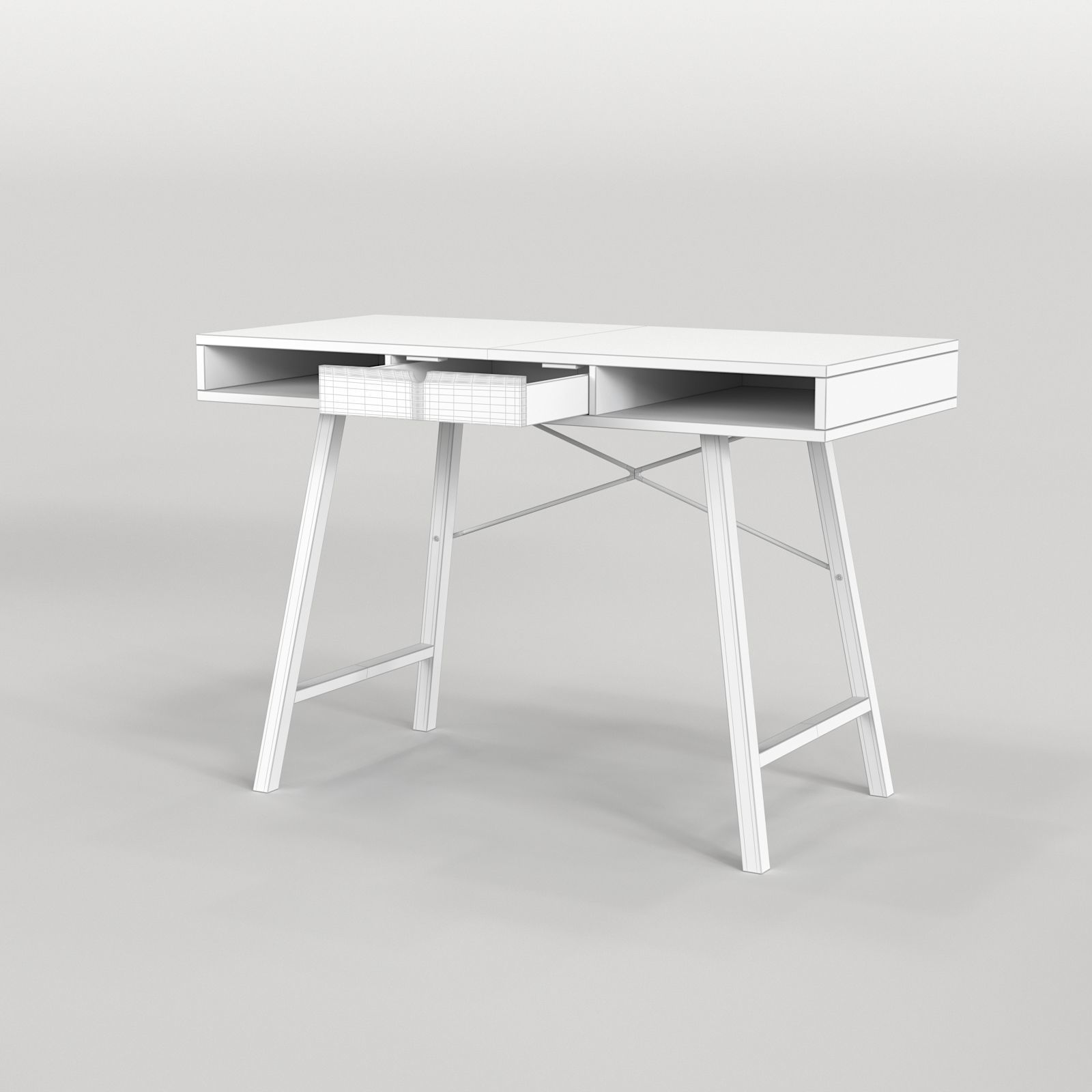 Scandinavian Desk 05 3D model_1