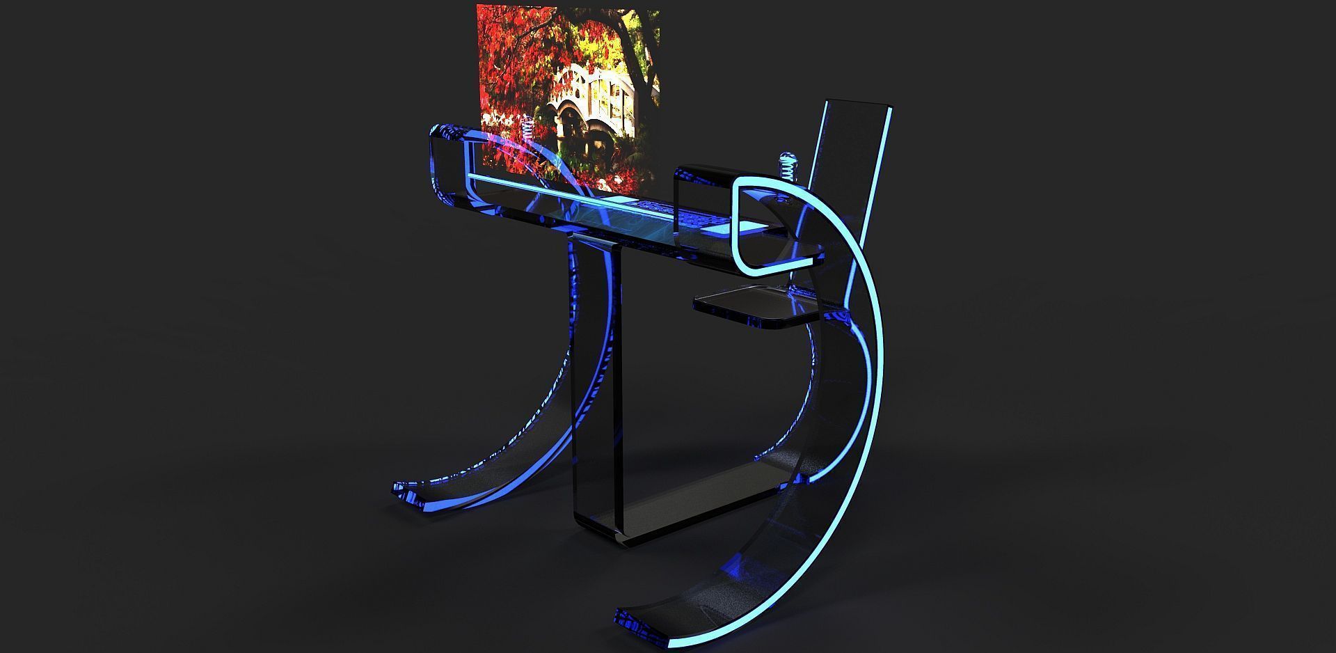 Future desk Free 3D model_3