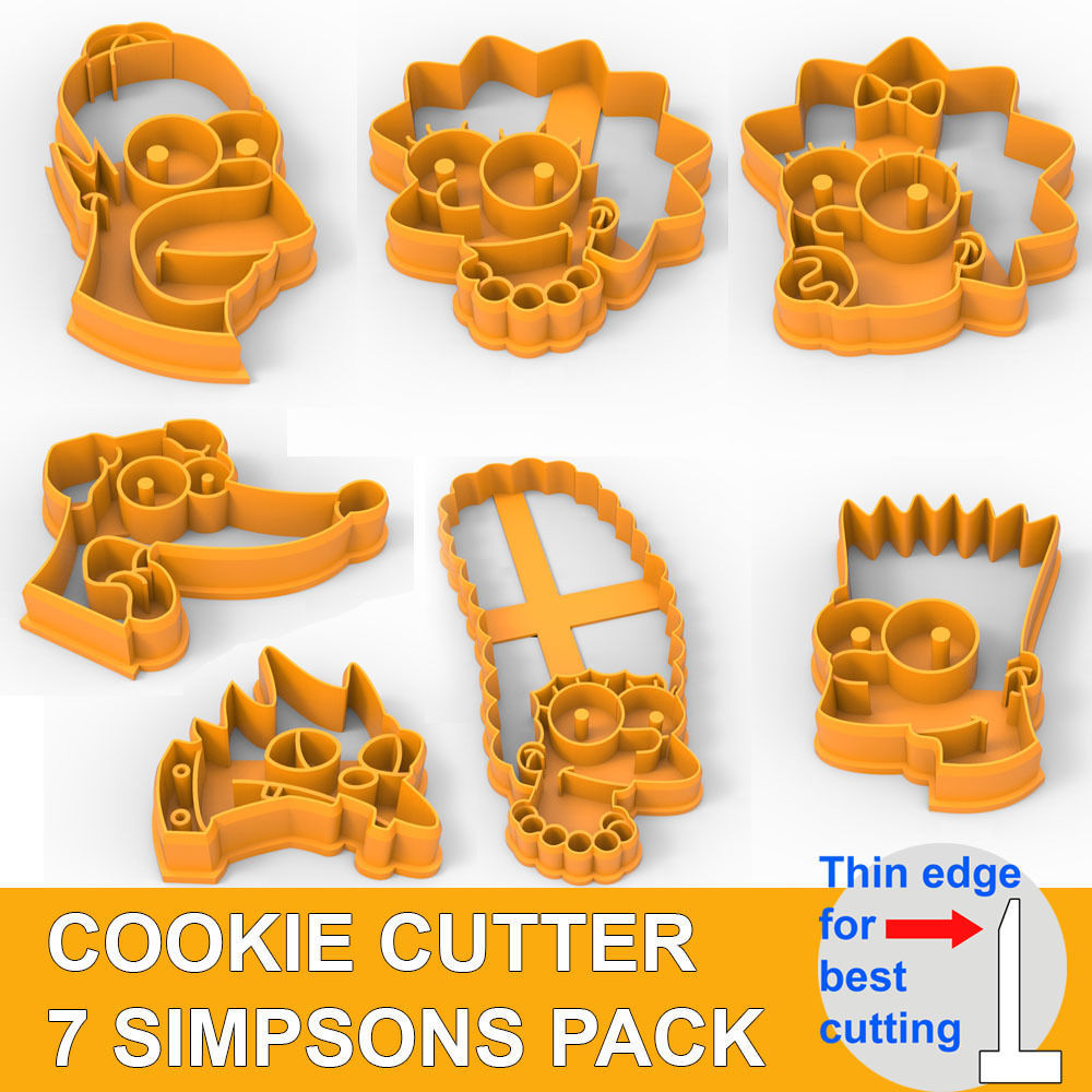COOKIE CUTTER 7 SIMPSONS PACK 3D print model_0
