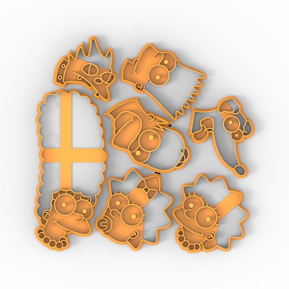 COOKIE CUTTER 7 SIMPSONS PACK 3D print model_2