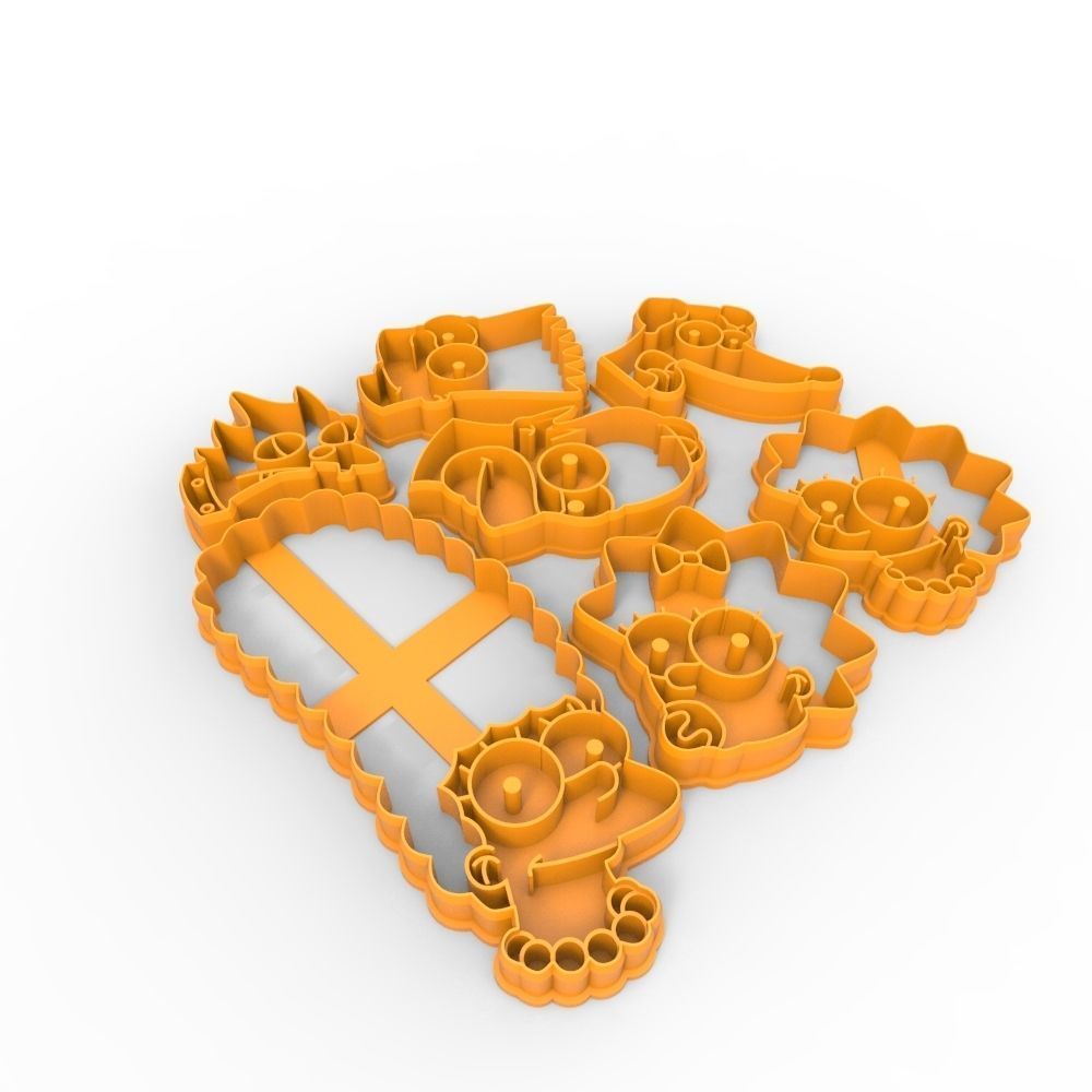 COOKIE CUTTER 7 SIMPSONS PACK 3D print model_1