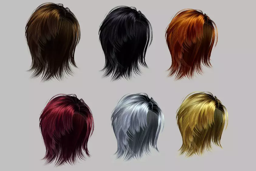 hair style woman hair hair style short hair face barber 3D model