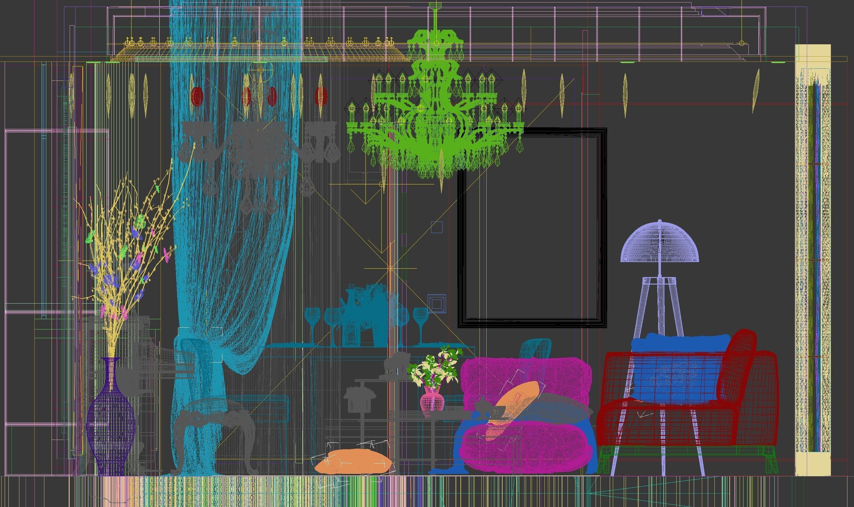 Living Room 3D model_3