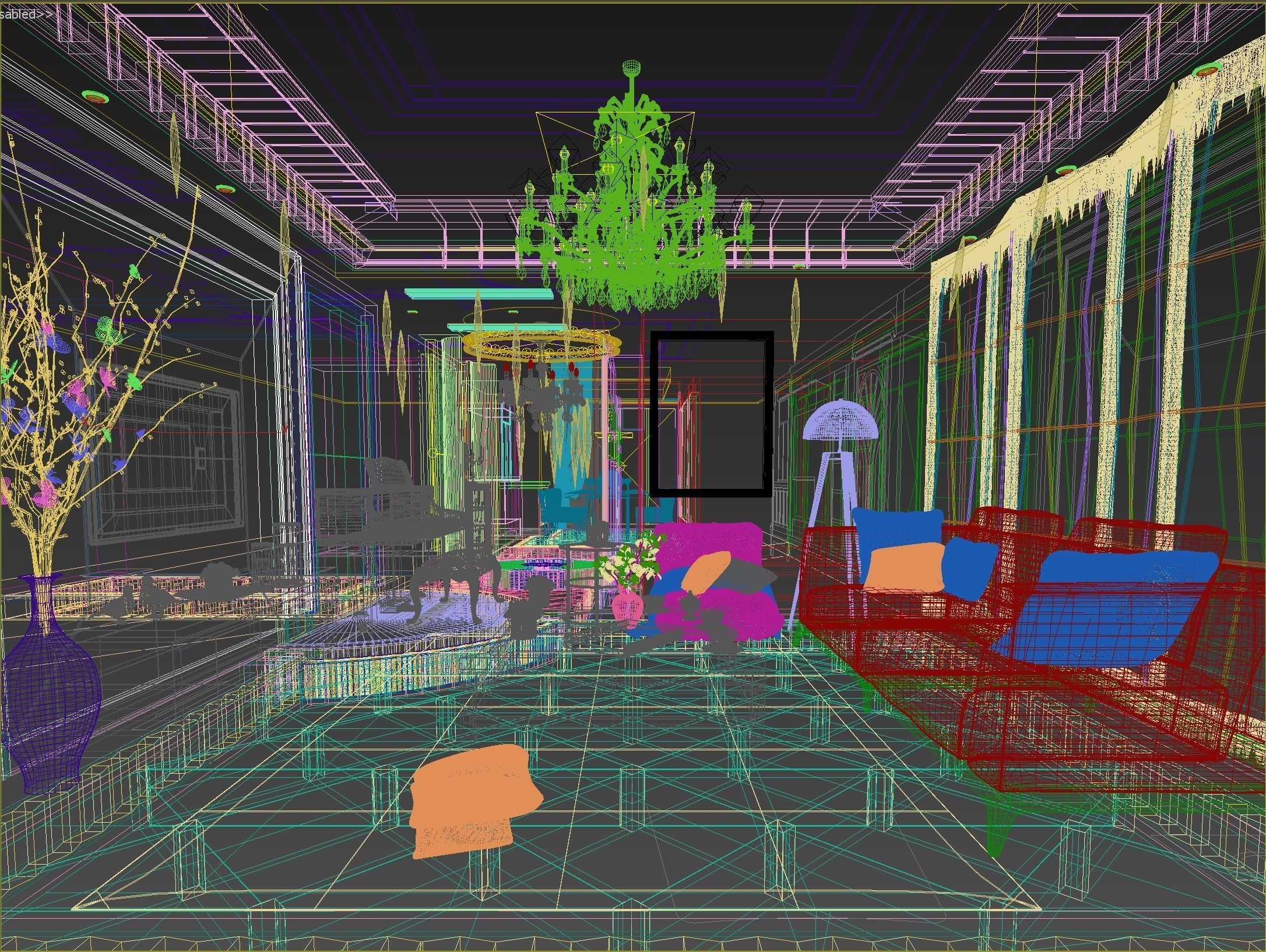 Living Room 3D model_2