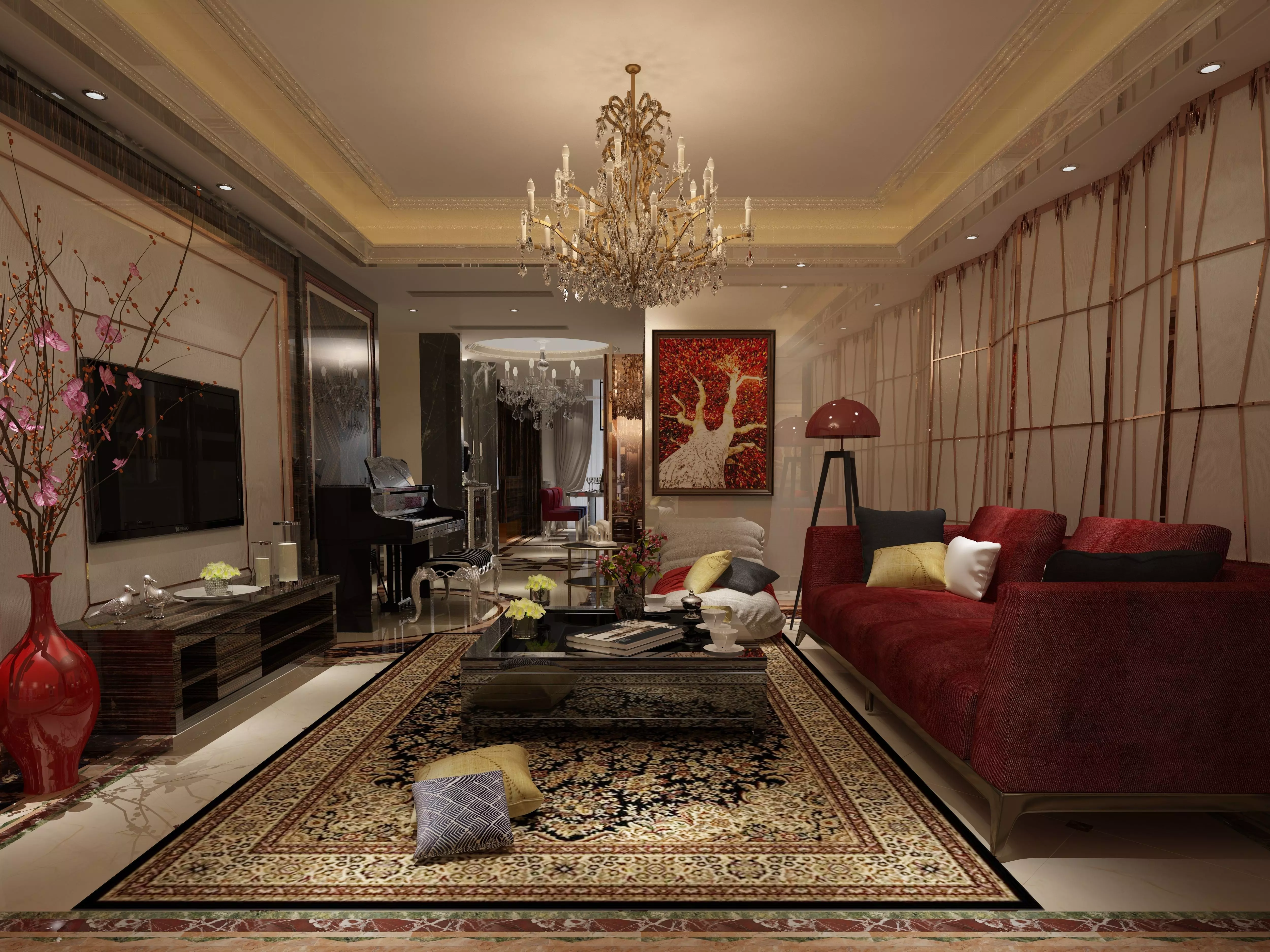 Living Room 3D model_0