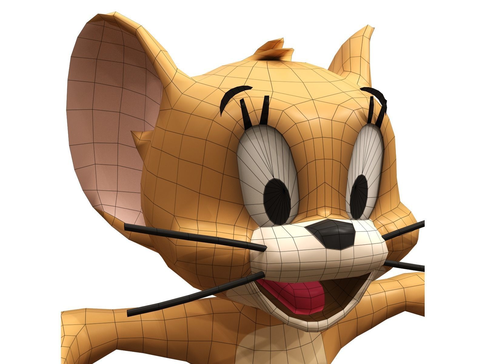 jerry tom and cartoon character Low-poly 3D model_10