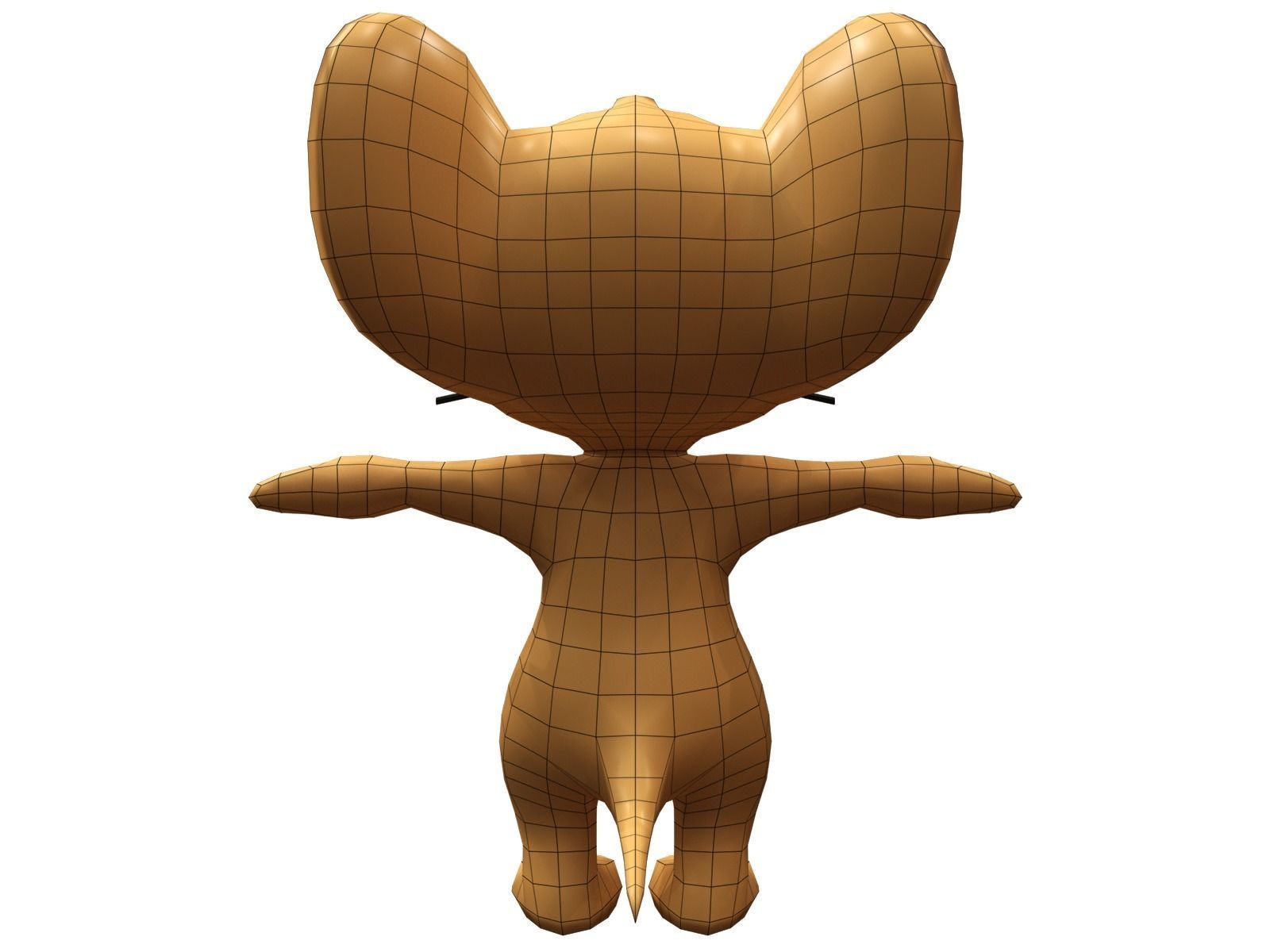 jerry tom and cartoon character Low-poly 3D model_8