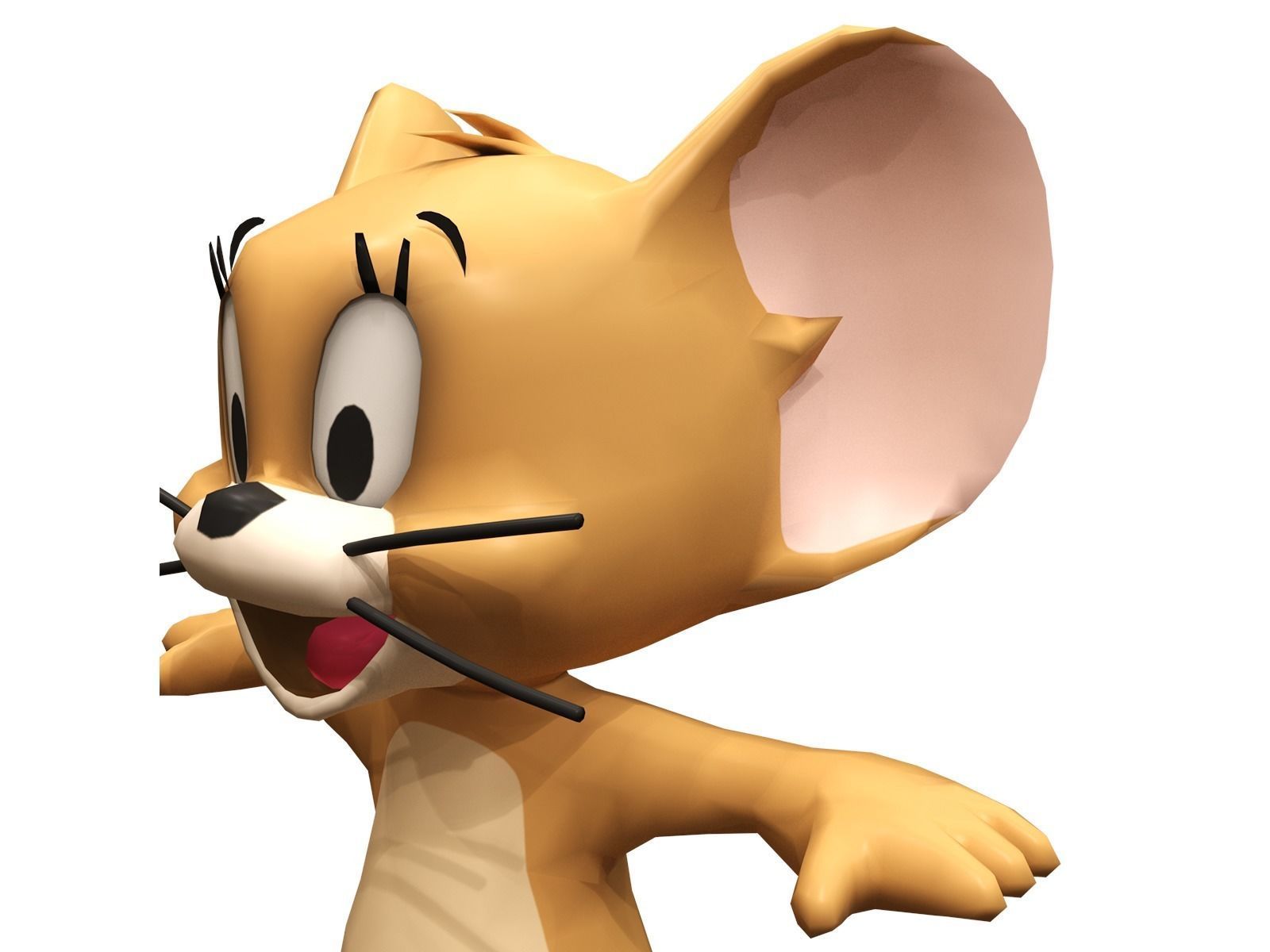 jerry tom and cartoon character Low-poly 3D model_5