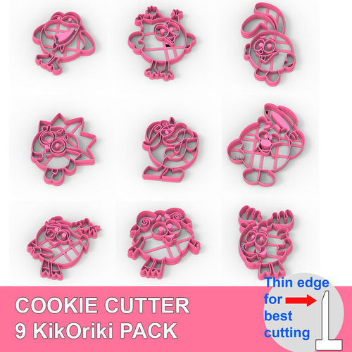 COOKIE CUTTER  9 KikOriki PACK  3D print model