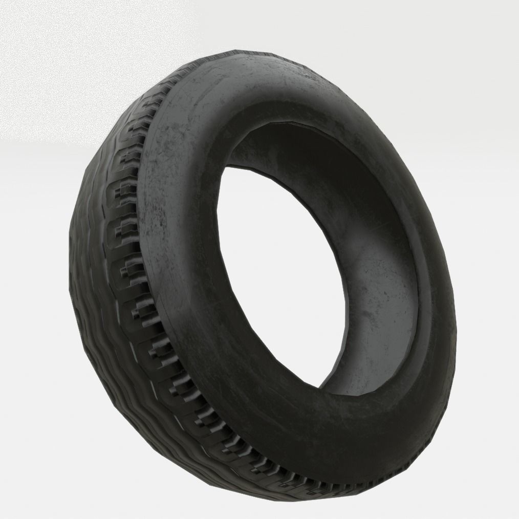 Tire o1 Low-poly 3D model_1