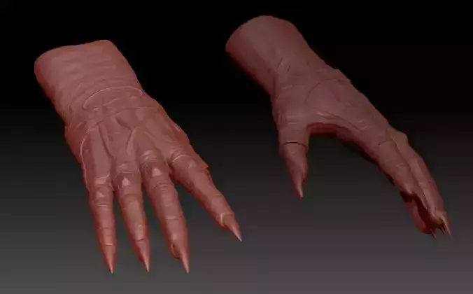 Predator inspired hands  3D print model