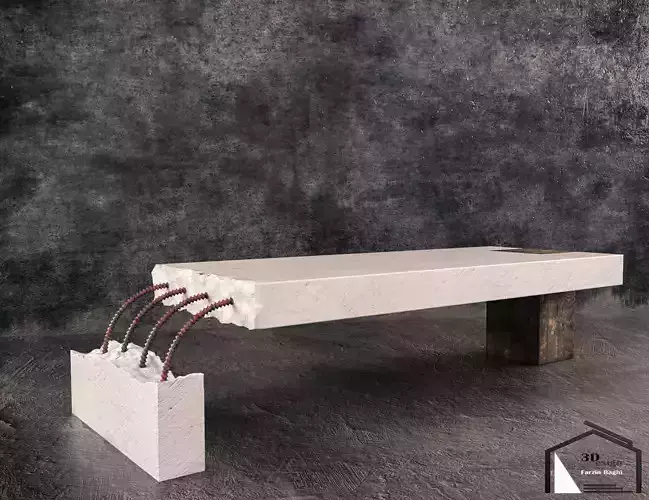 expose concrete desk