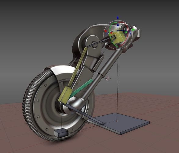 Simple Wheel Rig with Hydraulics Free 3D model