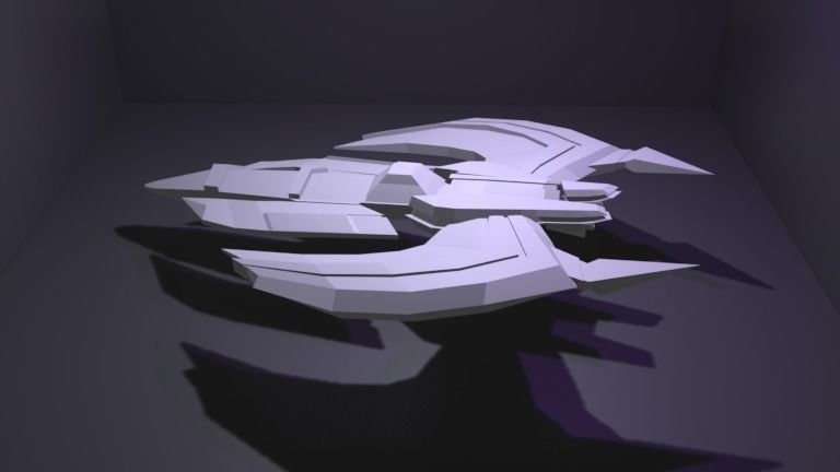 Spaceship GRXX00 3D Model Low-poly 3D model_15
