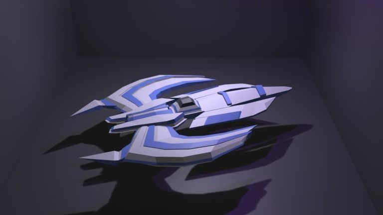 Spaceship GRXX00 3D Model Low-poly 3D model_3