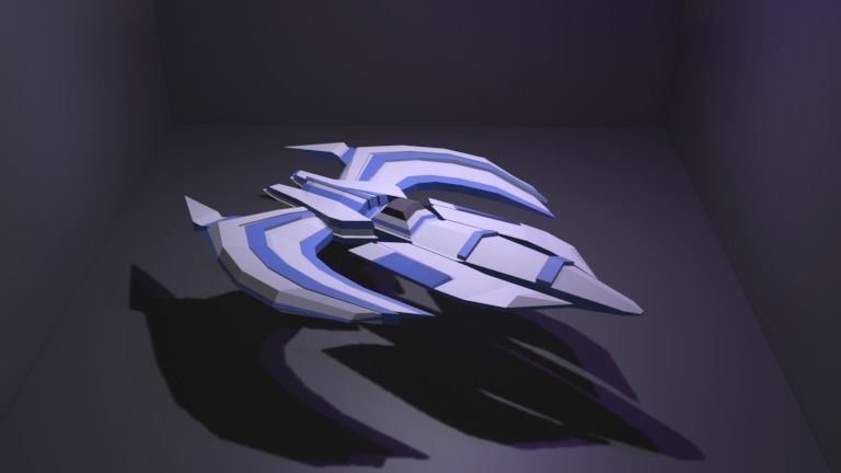 Spaceship GRXX00 3D Model Low-poly 3D model_11