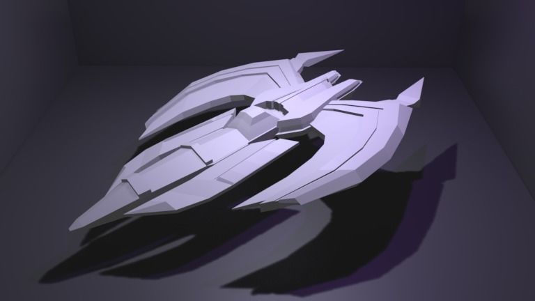 Spaceship GRXX00 3D Model Low-poly 3D model_1