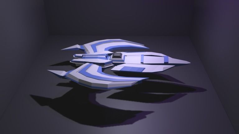 Spaceship GRXX00 3D Model Low-poly 3D model_8