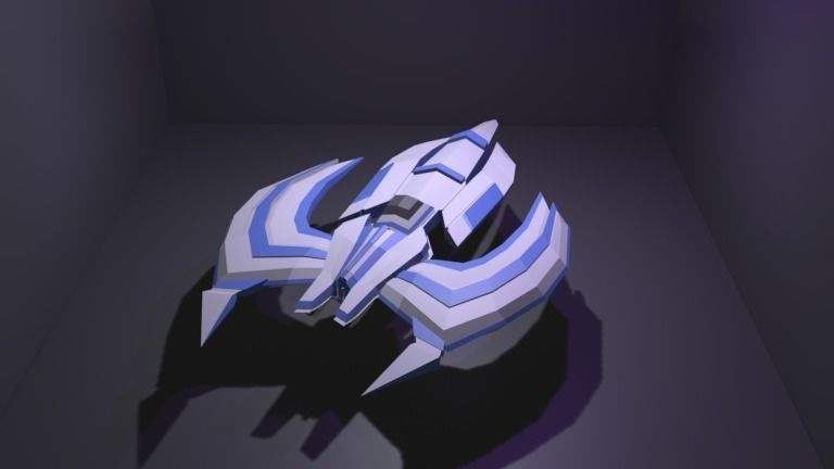 Spaceship GRXX00 3D Model Low-poly 3D model_9