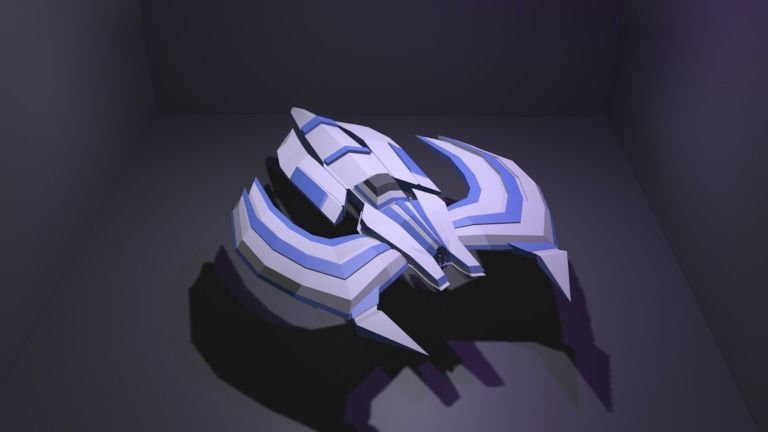 Spaceship GRXX00 3D Model Low-poly 3D model_7