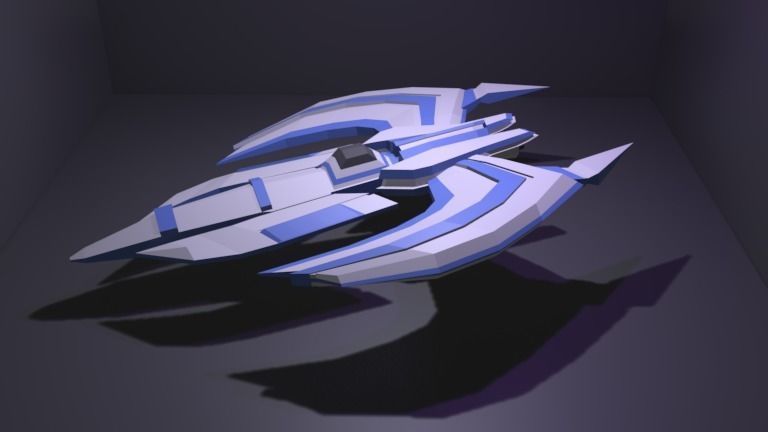Spaceship GRXX00 3D Model Low-poly 3D model_2