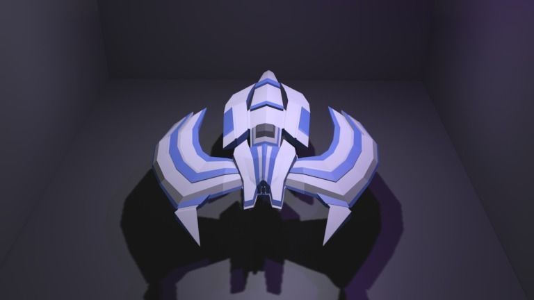 Spaceship GRXX00 3D Model Low-poly 3D model_6
