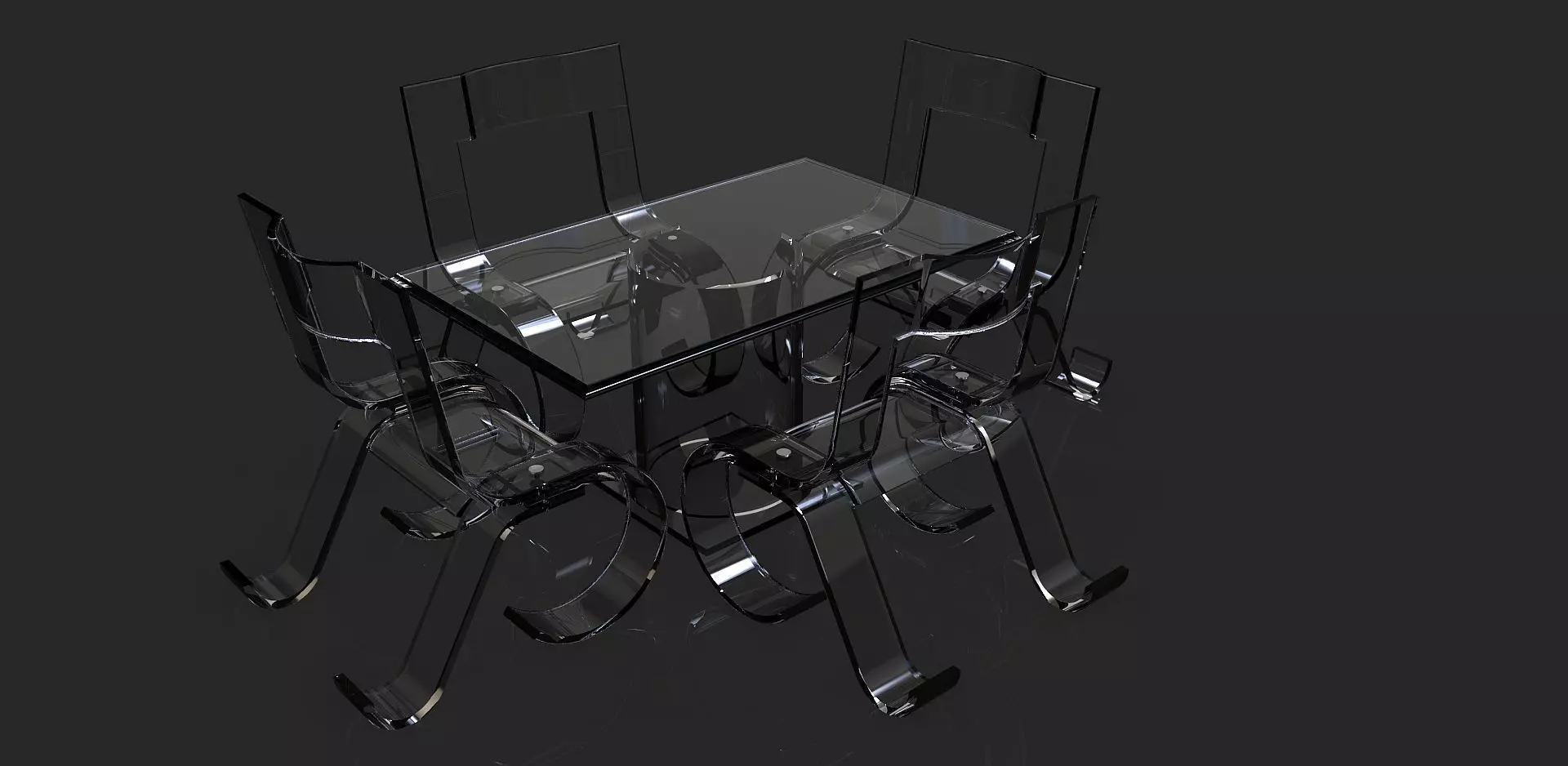 Dining table set Free 3D model