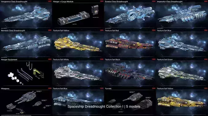 Spaceship Dreadnought Collection I 