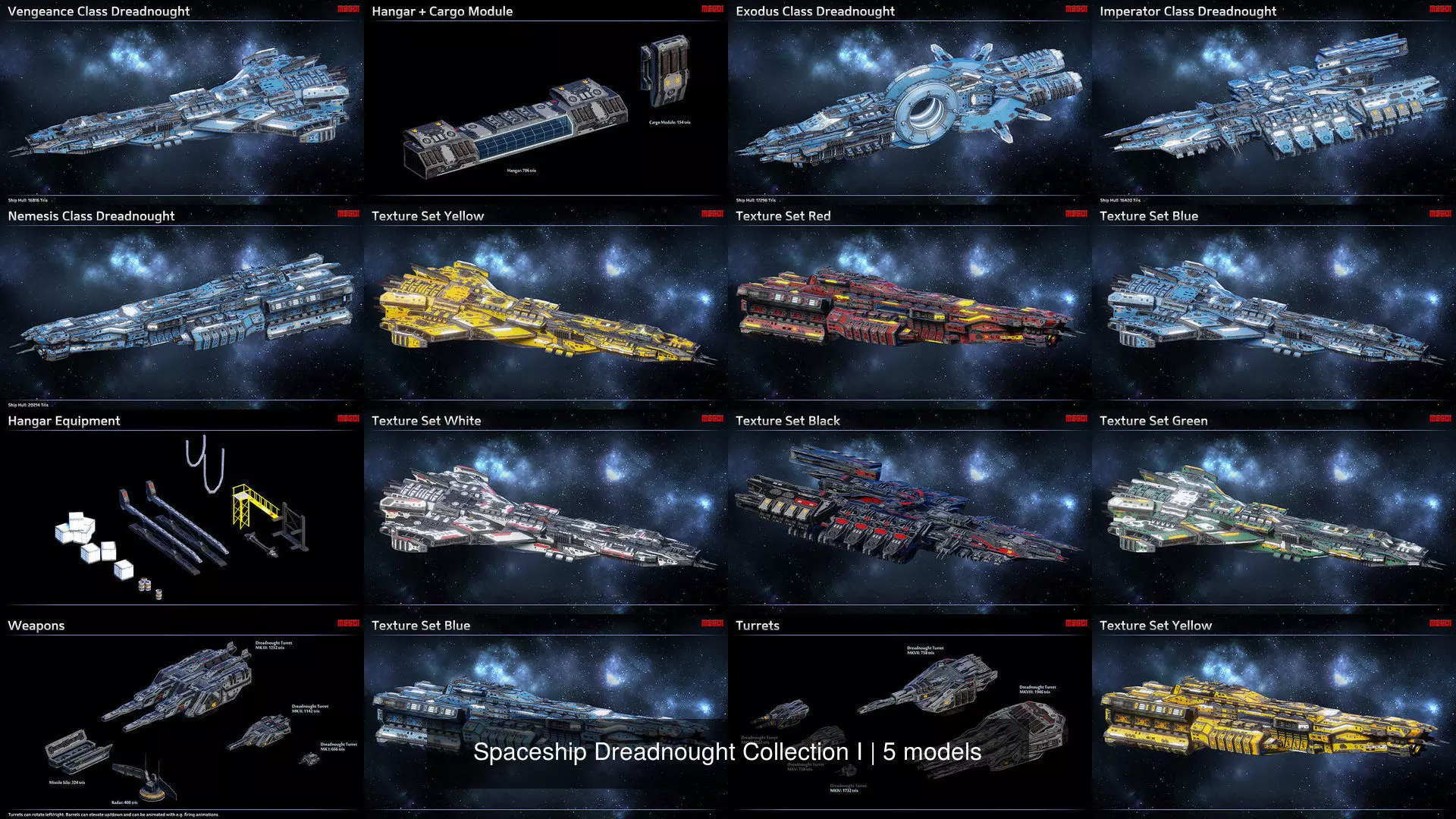 Spaceship Dreadnought Collection I _0