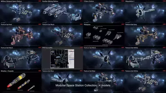 Modular Space Station Collection 