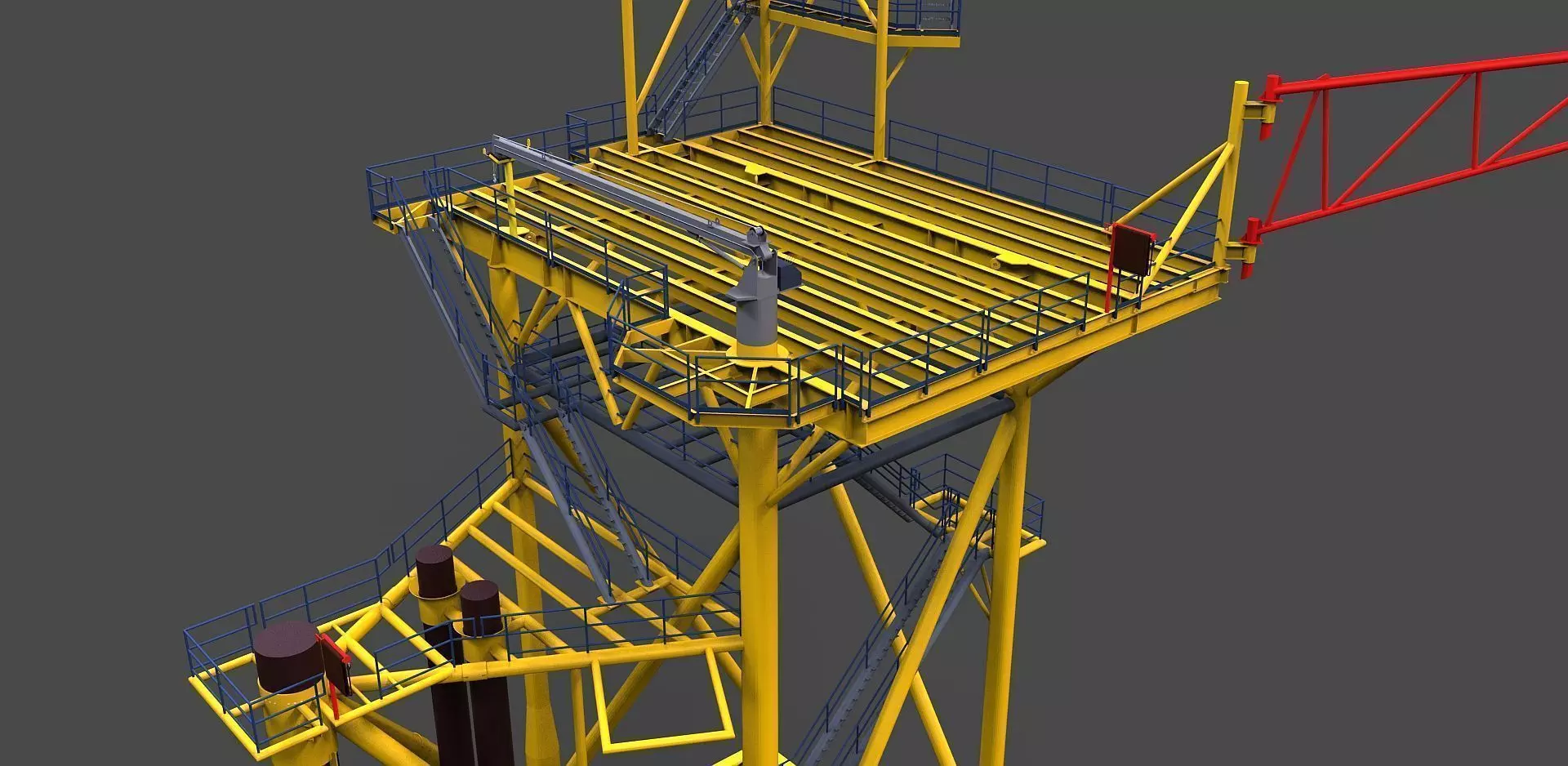 50 lean to platform Free 3D model_0