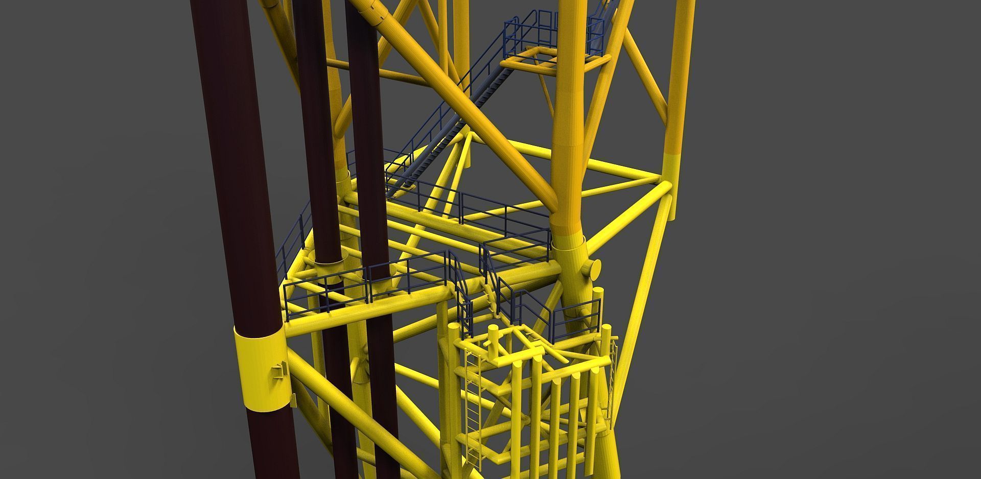 50 lean to platform Free 3D model_1