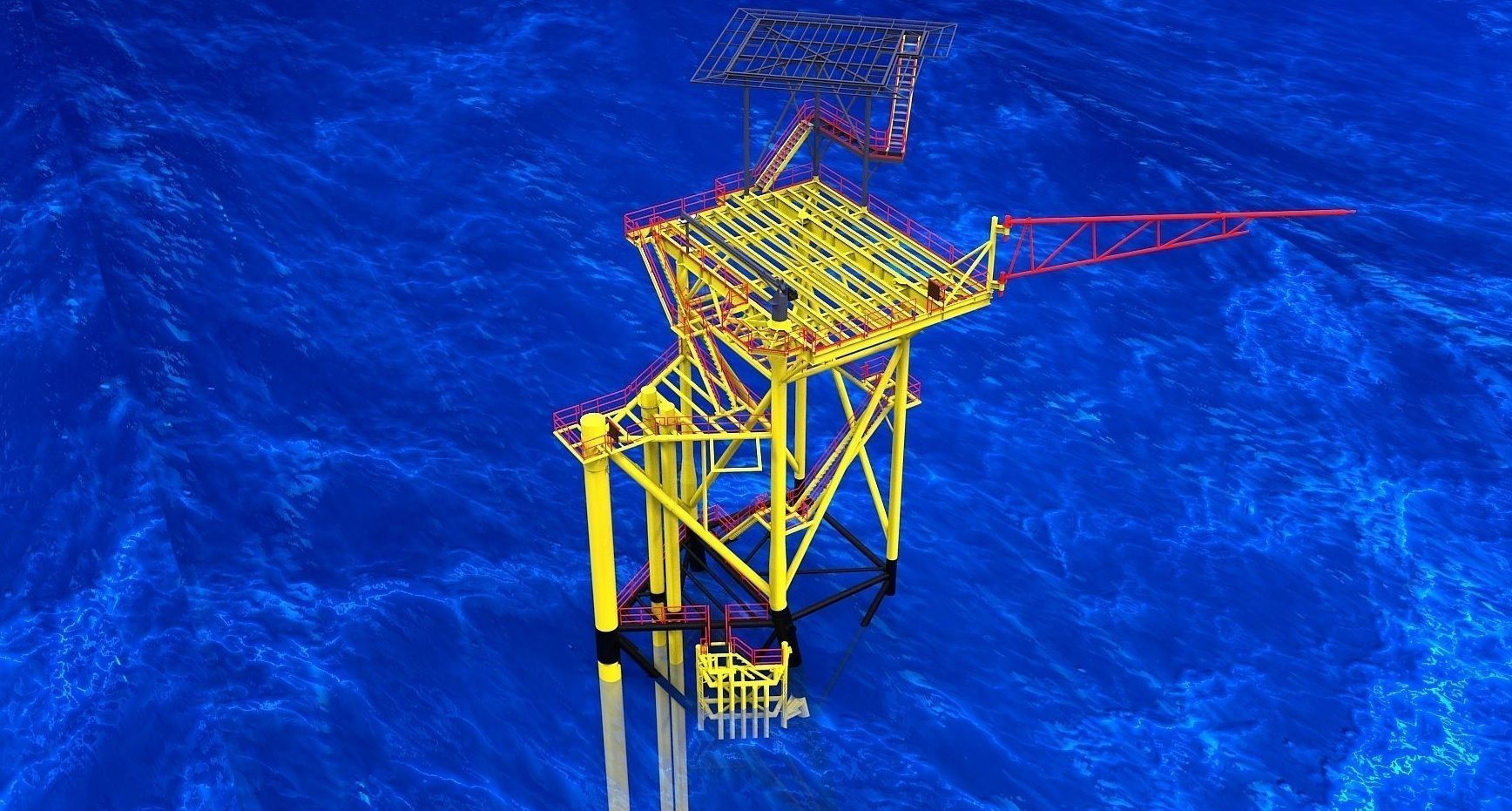 50 lean to platform Free 3D model_2