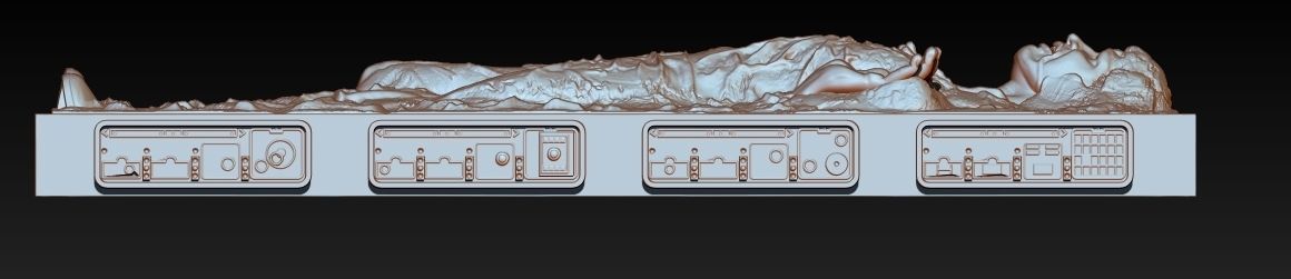 Han solo carbonite 3D print model_8