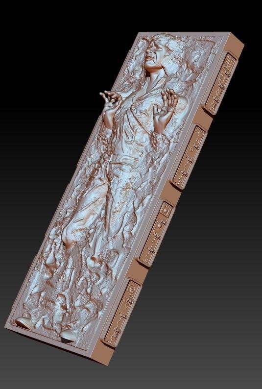 Han solo carbonite 3D print model_9