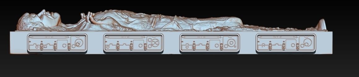 Han solo carbonite 3D print model_7
