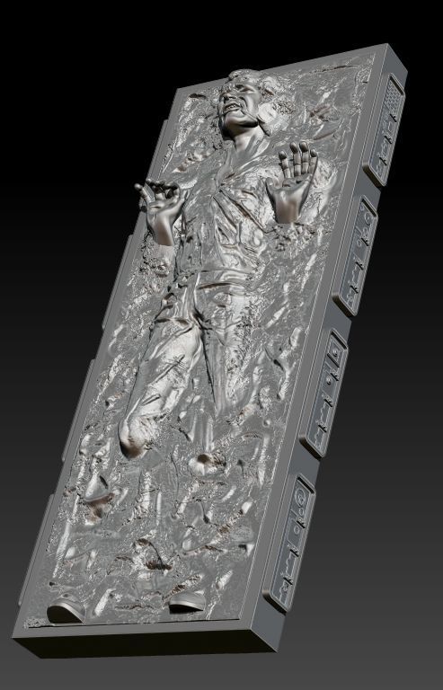 Han solo carbonite 3D print model_12