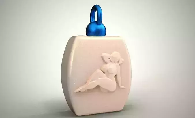 Girl Embossed Pendant 3D print model