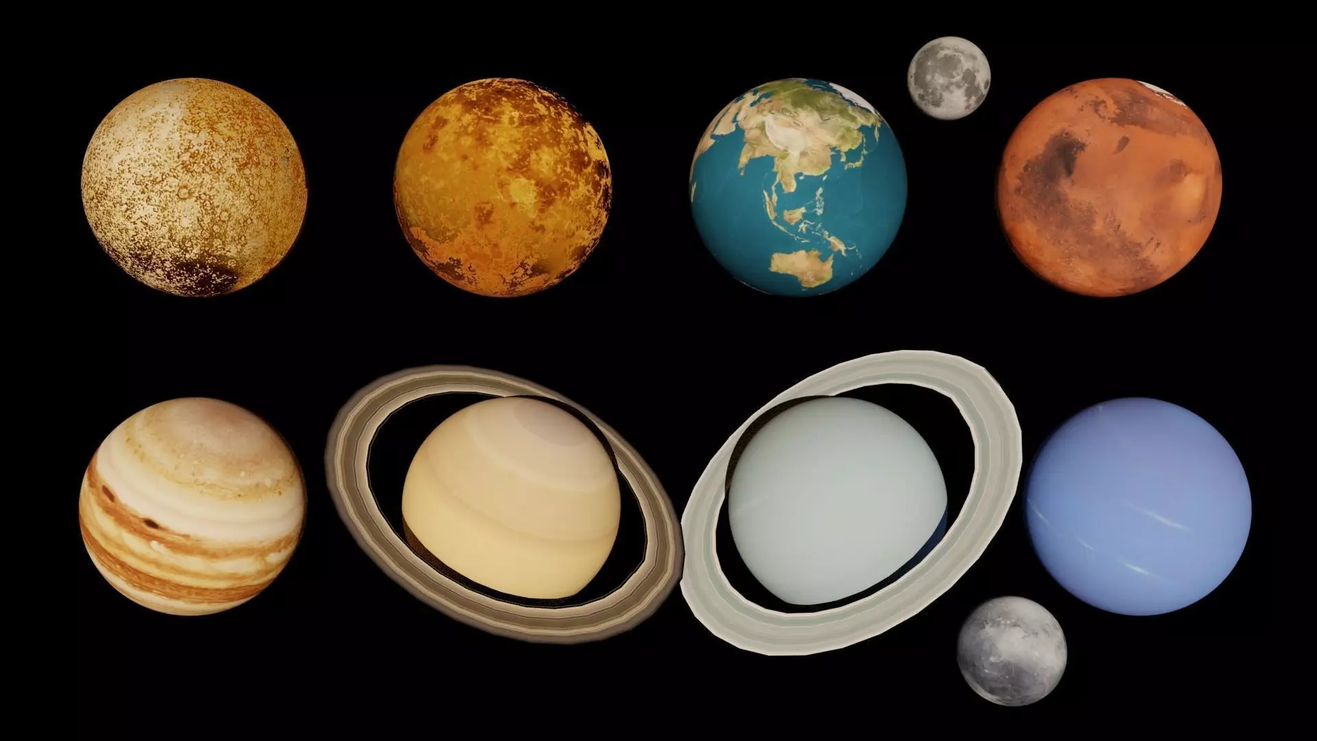 Planets and Pluto 3D model_0